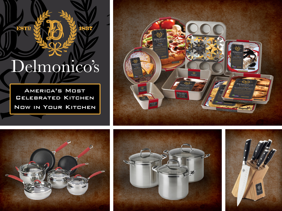 Delmonicos. America's most celebrated kitchen. Now in your kitchen.